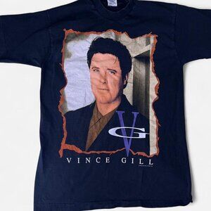 Vintage Vince Gill 1996 Tour T Shirt Black 90's Country Tour Merch Cowboy